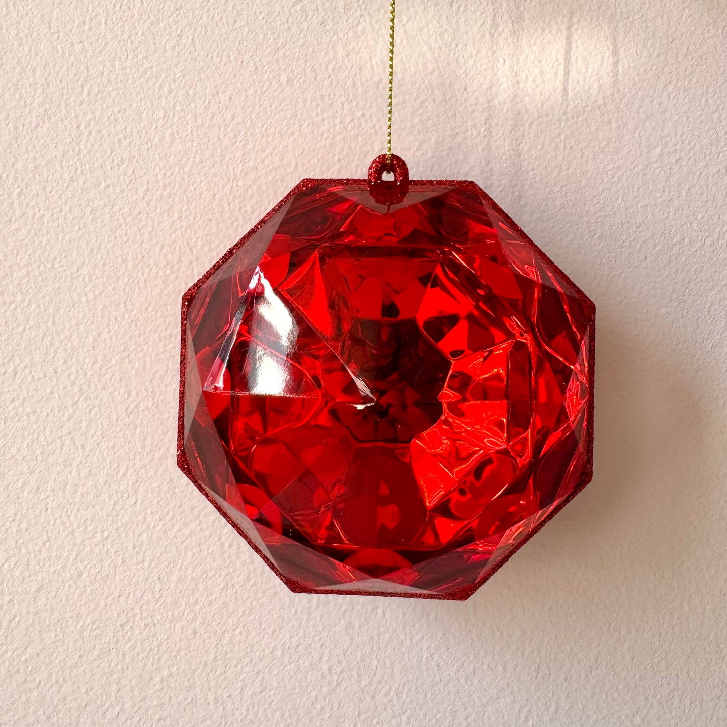 Ruby Red Gem Ornament