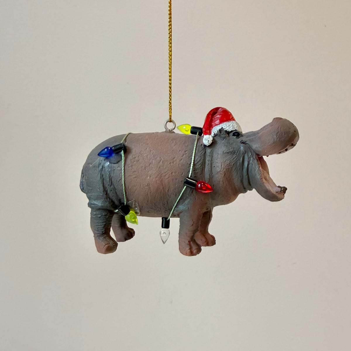 Ho Ho Hippo Wrapped in Lights