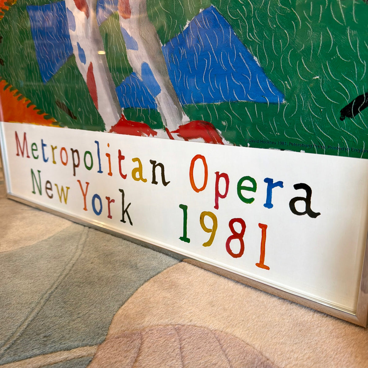 Vintage 1981 "Parade" Exhibition Poster by David Hockney