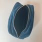 Velvet Embroidered Makeup Bag - Strawberry