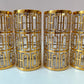 Vintage Set of 6 Imperial Glass Company Highball Glasses in the Gold Shoji Pattern