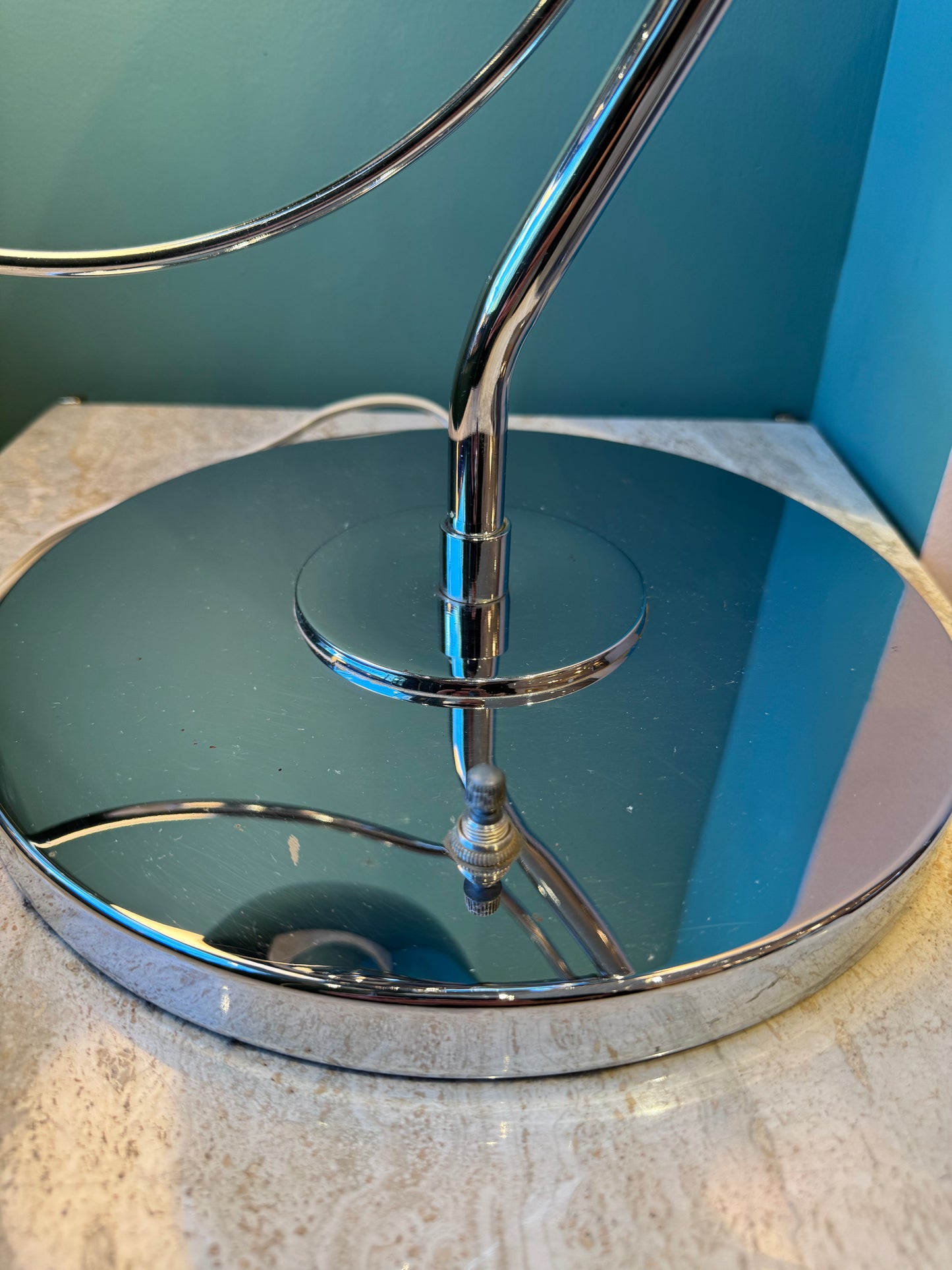 Vintage Robert Sonneman Style Three Globe Chrome Space Age Lamp