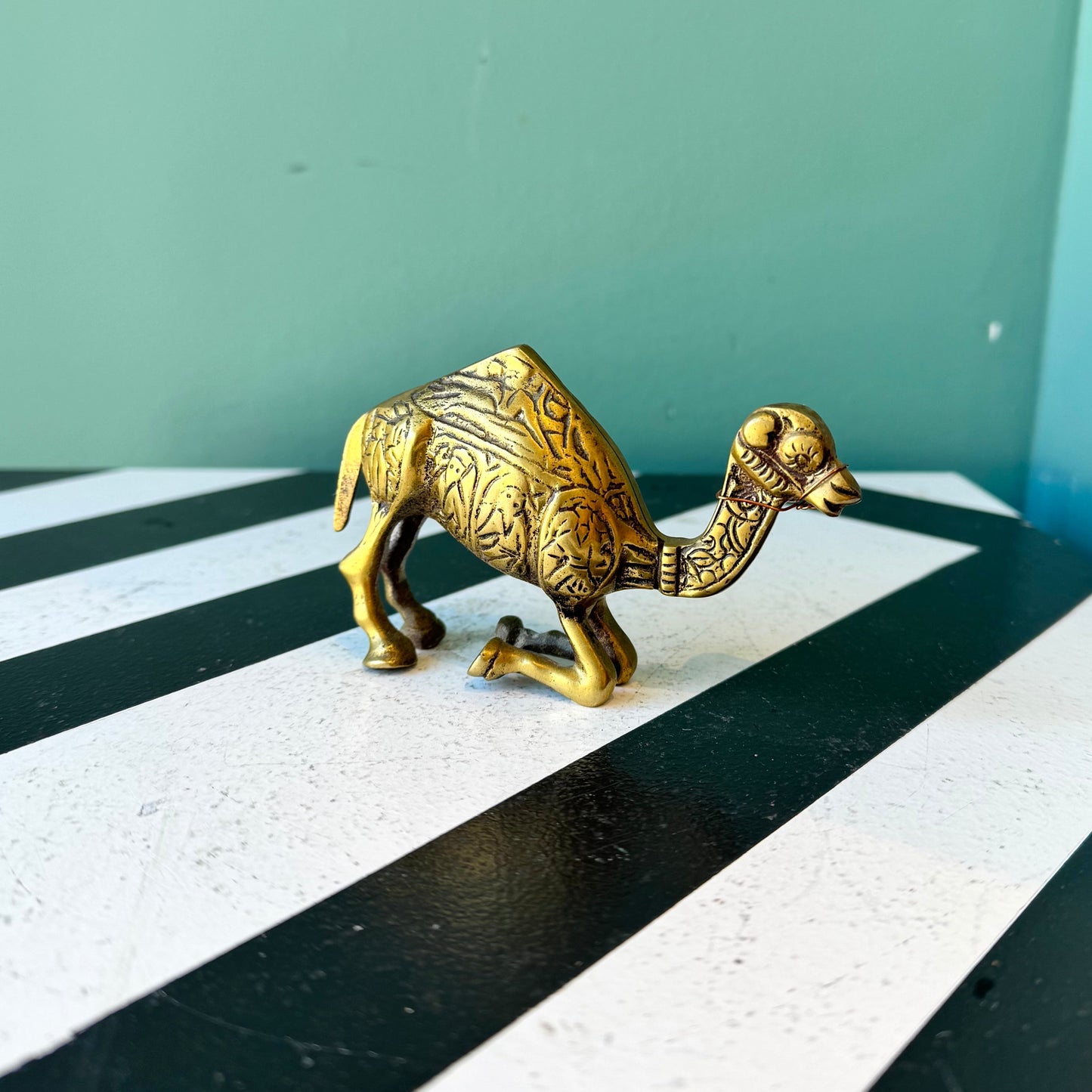 Small Vintage Brass Camel Figurine
