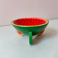 Vintage Paper Mache Watermelon Footed Catchall Bowl