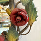 Vintage 1960's Wrought Iron Rose and Vine Mirror