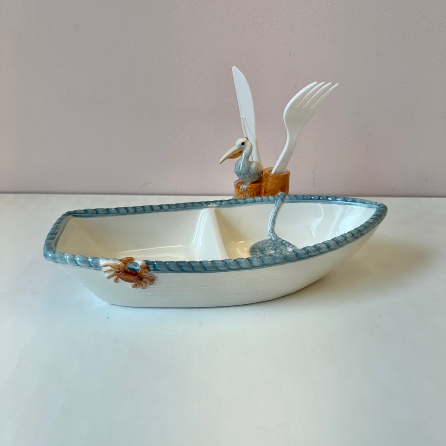 Vintage Seaboard Pelican Boat Serving Dish by Fitz & Floyd