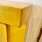 Karl Springer Style Gold Leaf Stepped Console Table