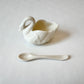 Vintage Porcelain Ceramic Swan with Spoon by Lenox