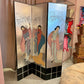 Vintage Art Deco Silver Leaf Tri-Fold Screen Room Divider