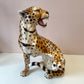 Vintage Large Italian Ceramic Cheetah Statue