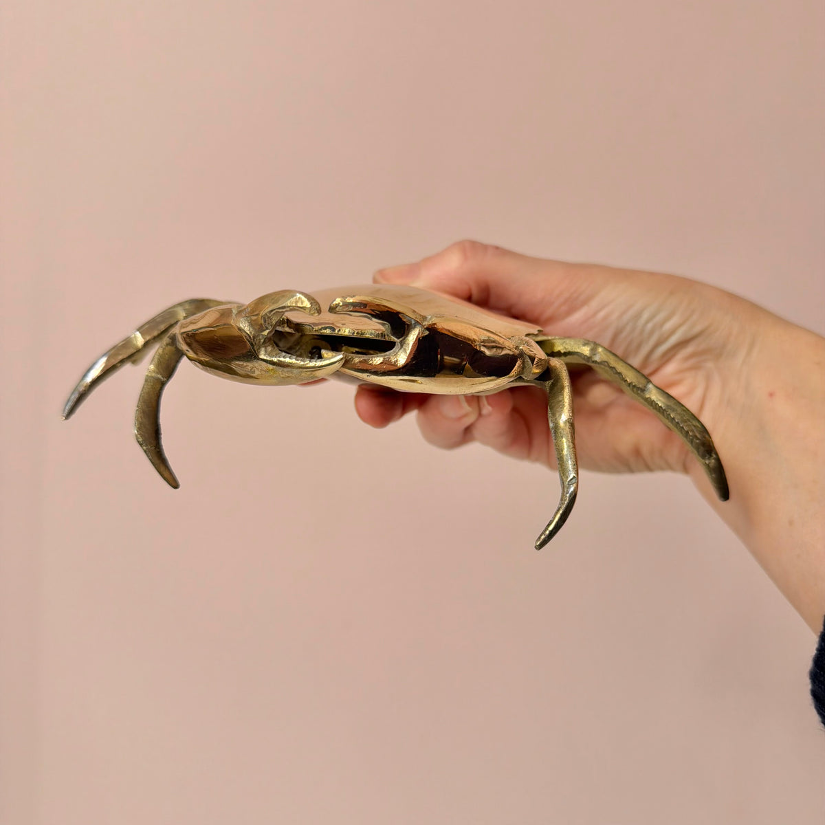 Vintage Brass Crab Ashtray