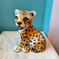 Vintage Italian Cheetah Cub Statue