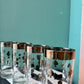Set of 4 Vintage Metallic Playing Card Design Highball Glasses