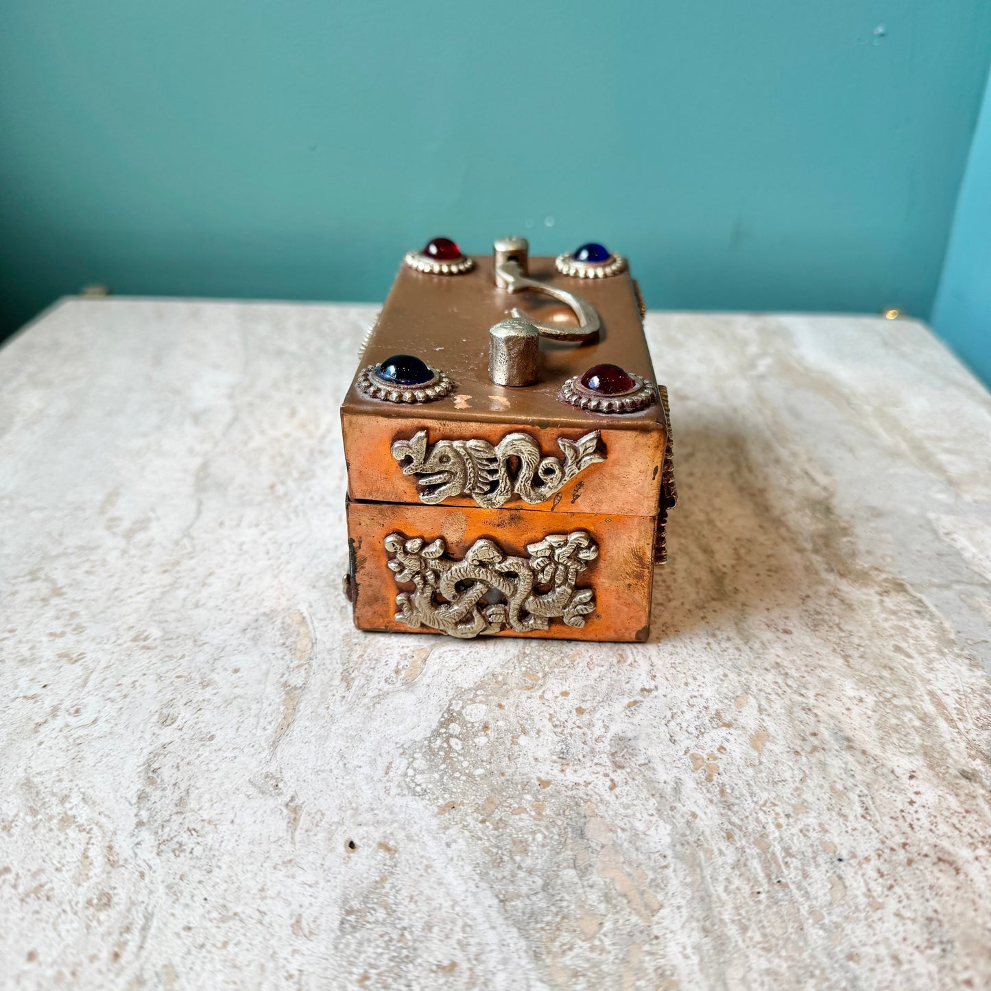 Vintage Copper and Brass Treasure Box