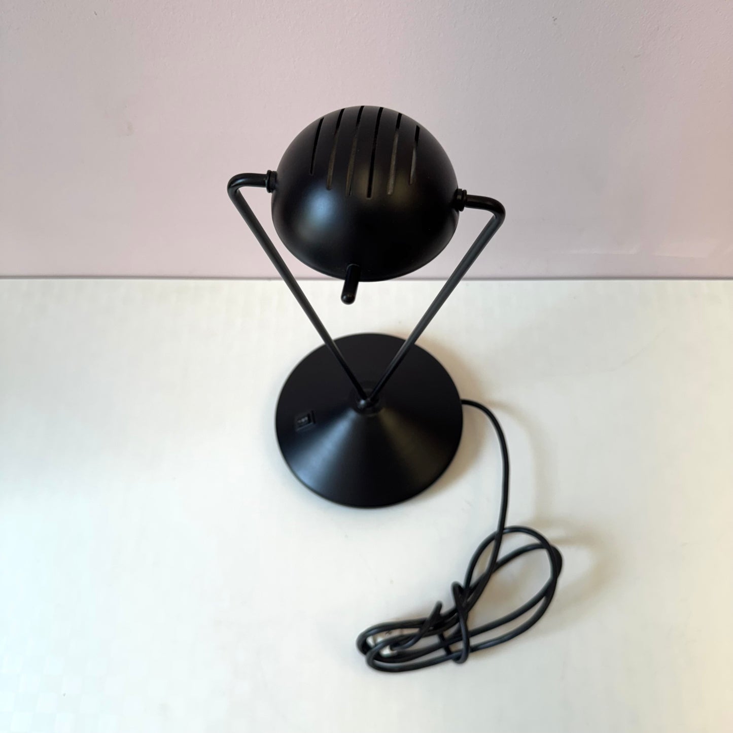 Vintage Postmodern Italian Articulating Black Table Lamp