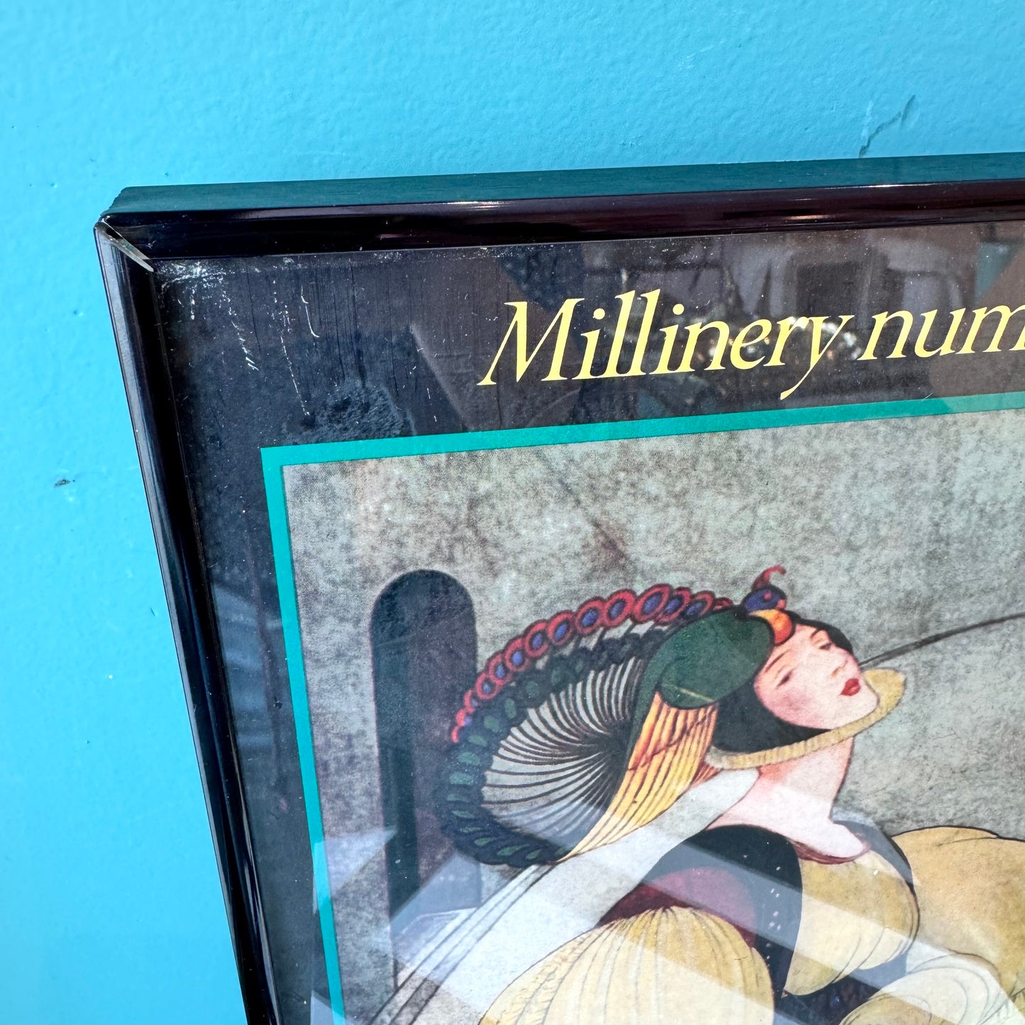 Vintage Framed Vogue Cover Poster (as is)