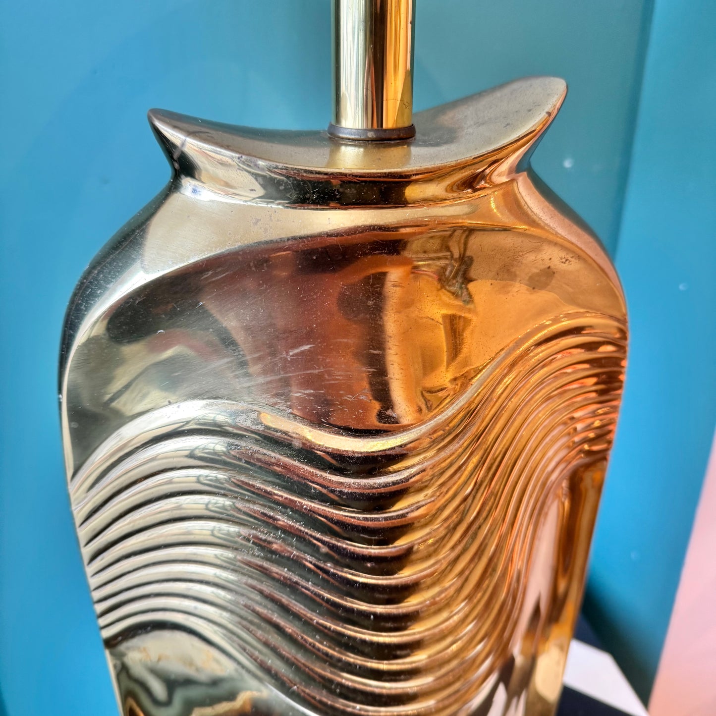Vintage Brass Deco Style Table Lamp