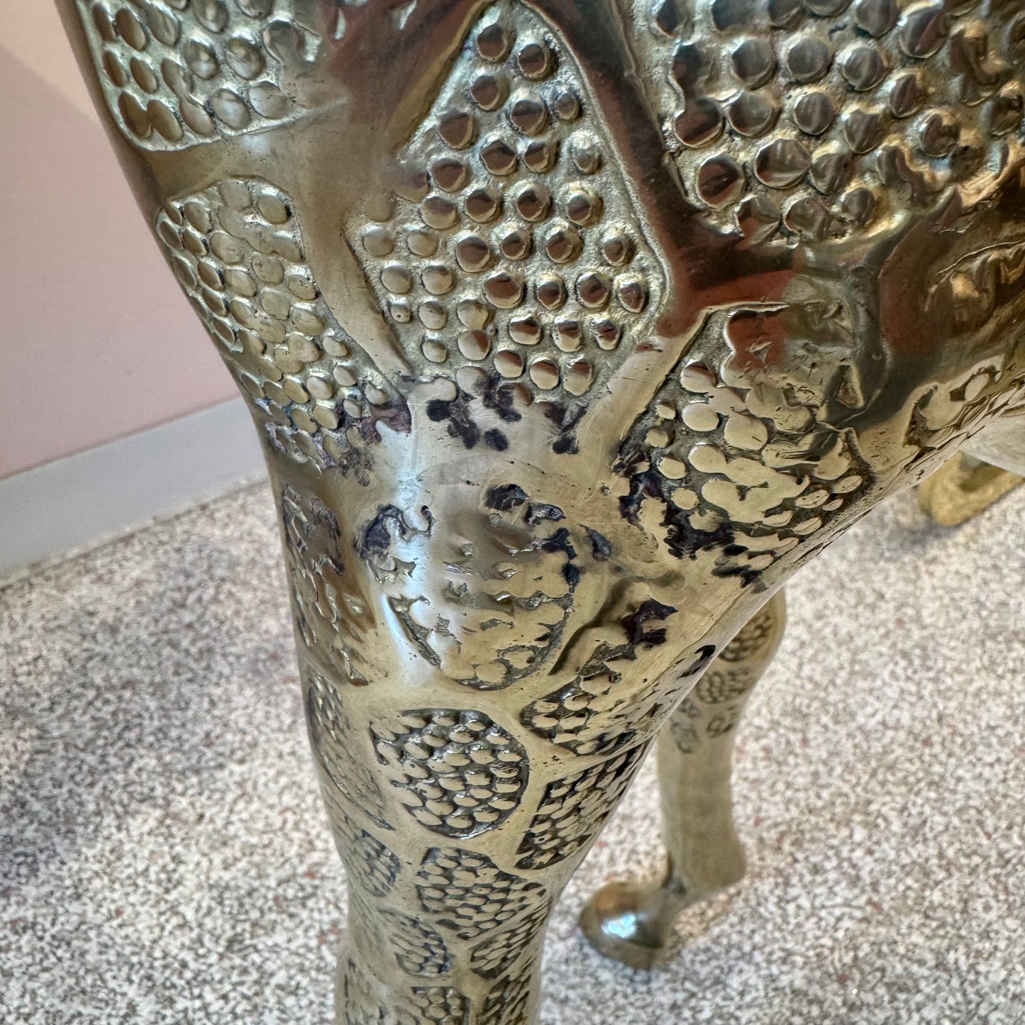 Vintage Extra Large Brass Giraffe 54.5"