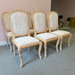 Vintage Regency Serge Roche Style Faux Bois Dining Chairs - Set of 6