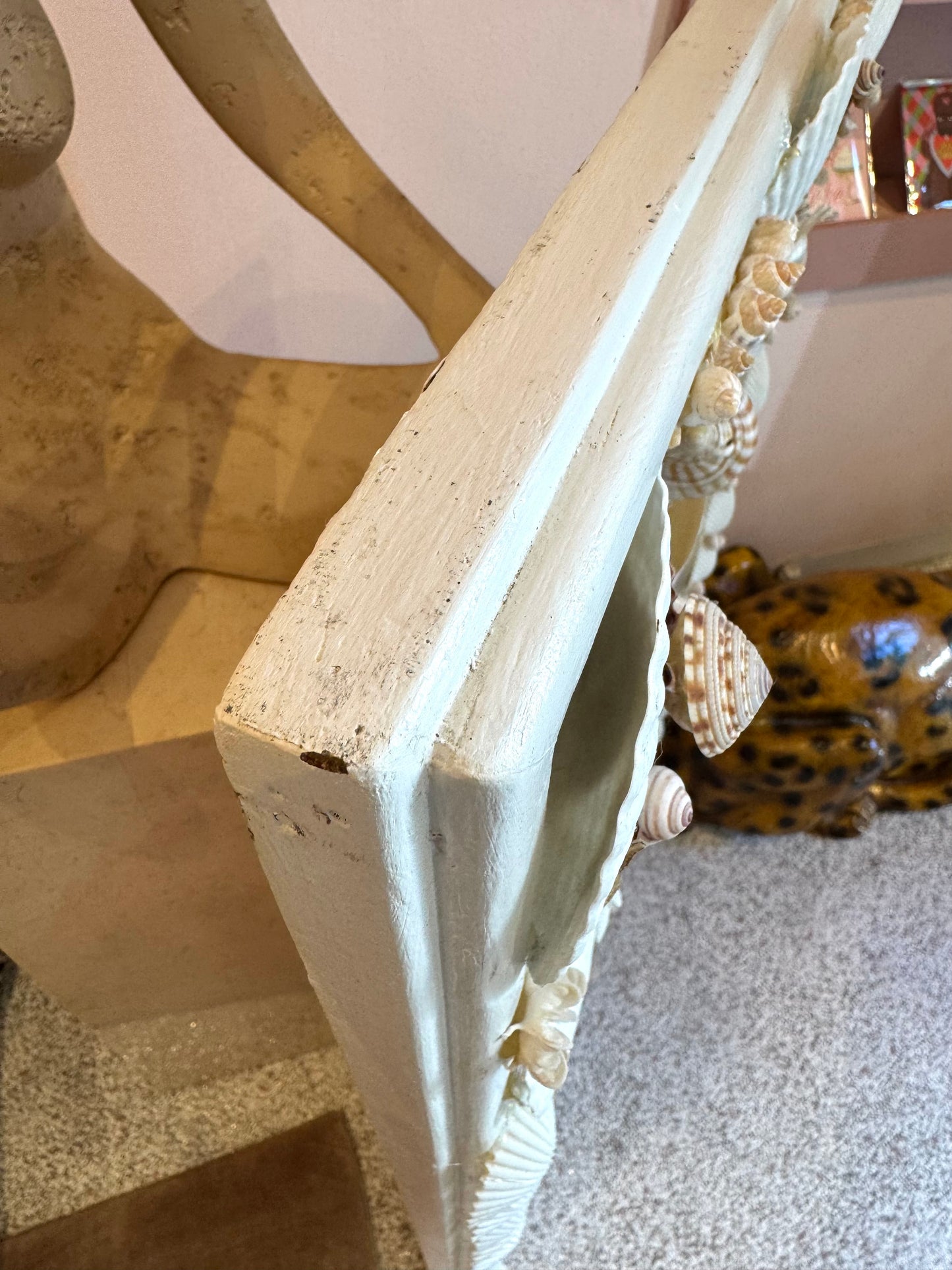 Vintage Shell Encrusted Mirror