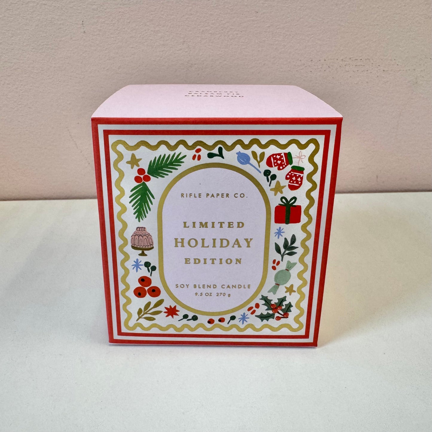 Holly Jolly Nutcracker Limited Edition Holiday 9oz Glass Candle