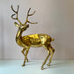 Vintage Extra Large Brass Stag Deer Statue