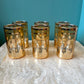 Set of 6 Vintage Gold Plated Glasses