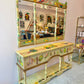 Vintage Hand Crafted Mexican Console and Mirror Set by Diseños Caaesa