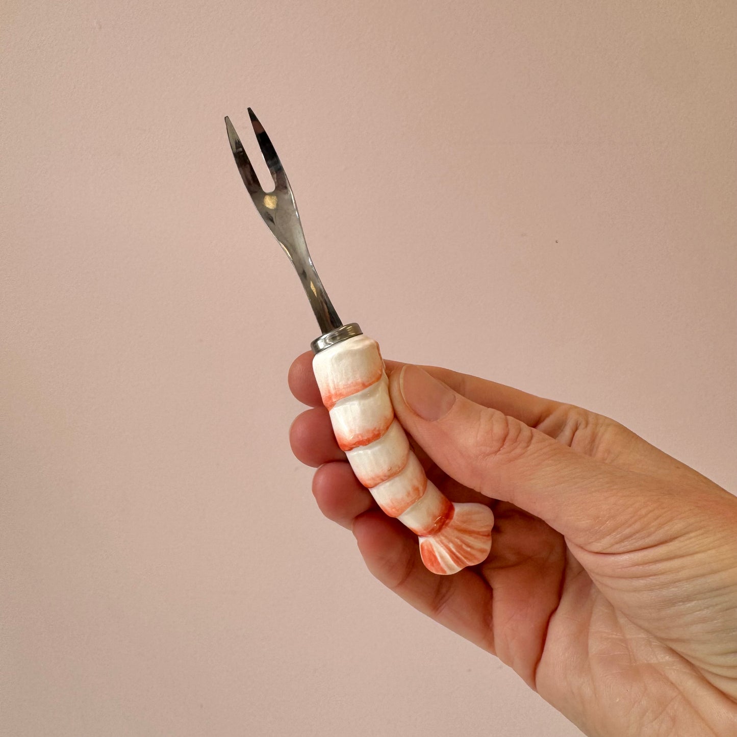 Vintage Set of 5 Shrimp Handled Appetizer Forks by Shafford