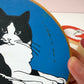Set of 3 Vintage Wooden Cat Illustration Nesting Shaker Boxes
