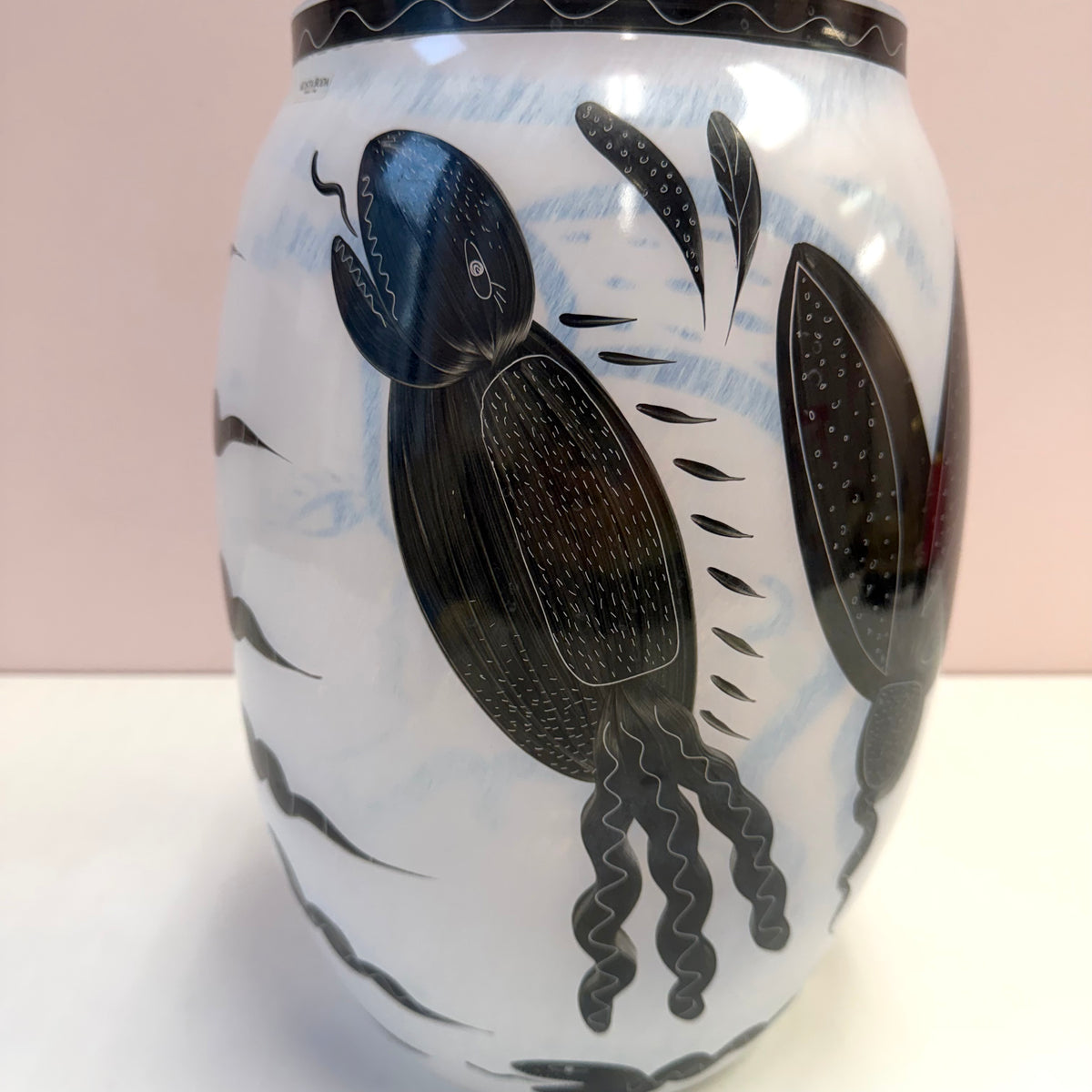 Vintage Kosta Boda Caramba Art Glass Vase by Ulrica Hydman-Vallien