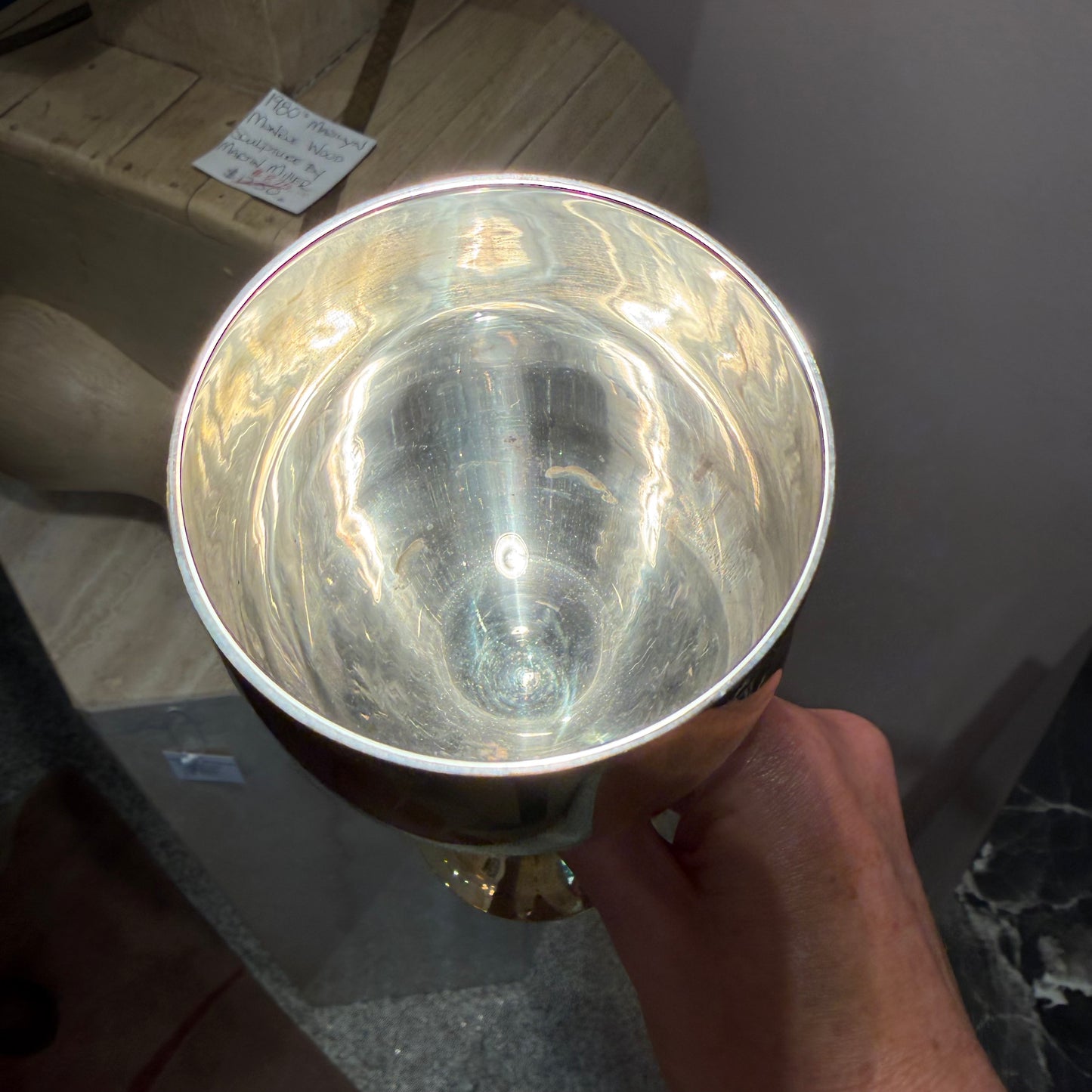 Vintage Set of 6 Brass Wine Goblets