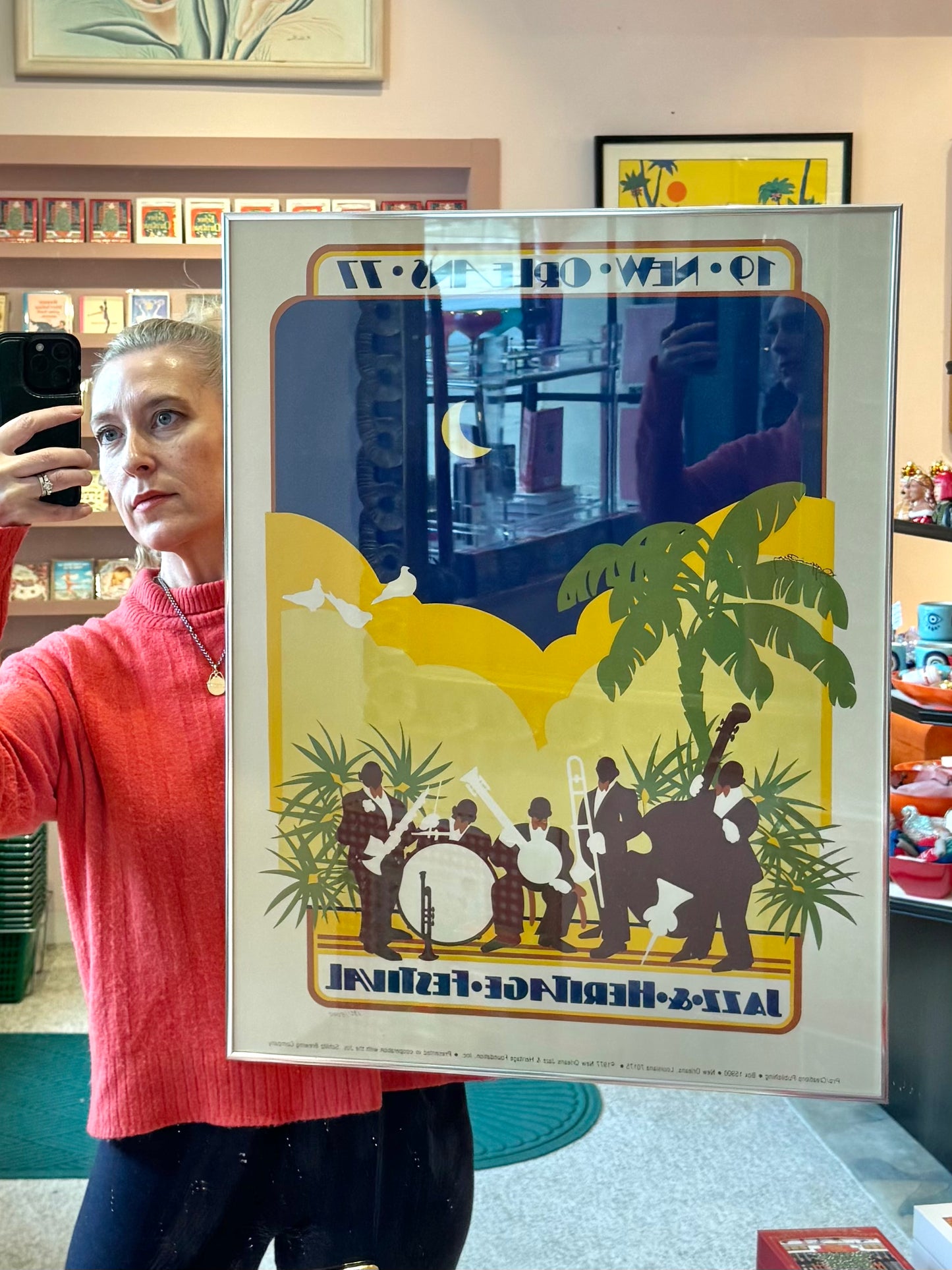 Vintage 1977 Limited Edition New Orleans Jazz & Heritage Poster Signed and Numbered