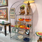 Vintage DIA Style Chrome and Glass Arched Etagere