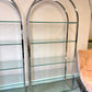Vintage DIA Style Chrome and Glass Arched Etagere/item