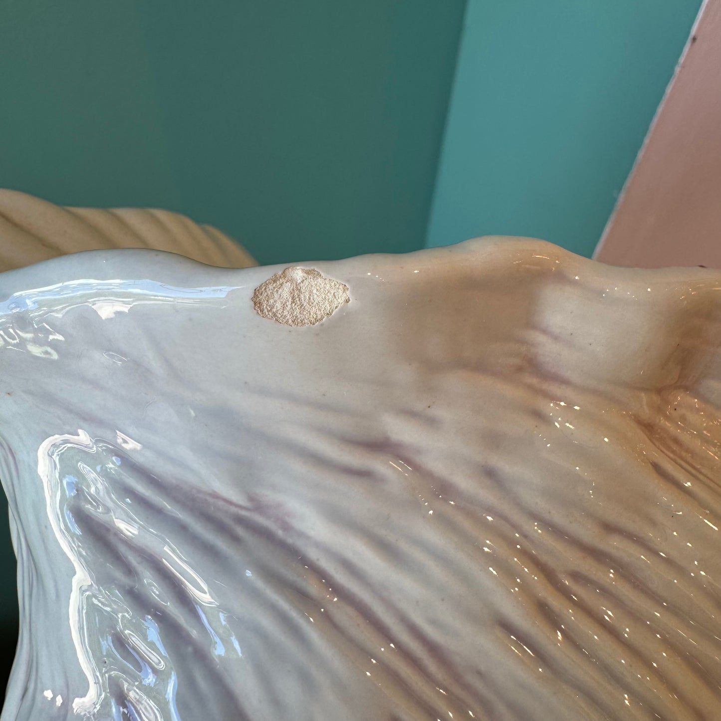Vintage Ceramic Shell Planter
