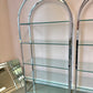 Vintage DIA Style Chrome and Glass Arched Etagere/item