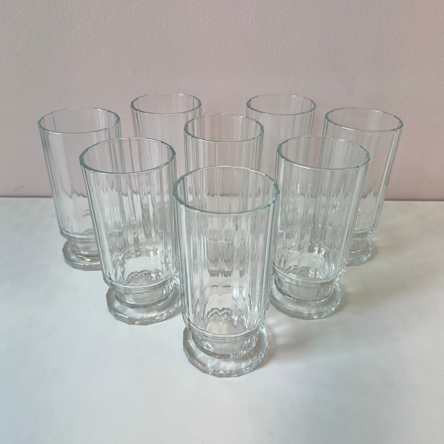 Set of 8 Vintage Dansk Gustav Footed Highball Tumbler Glasses