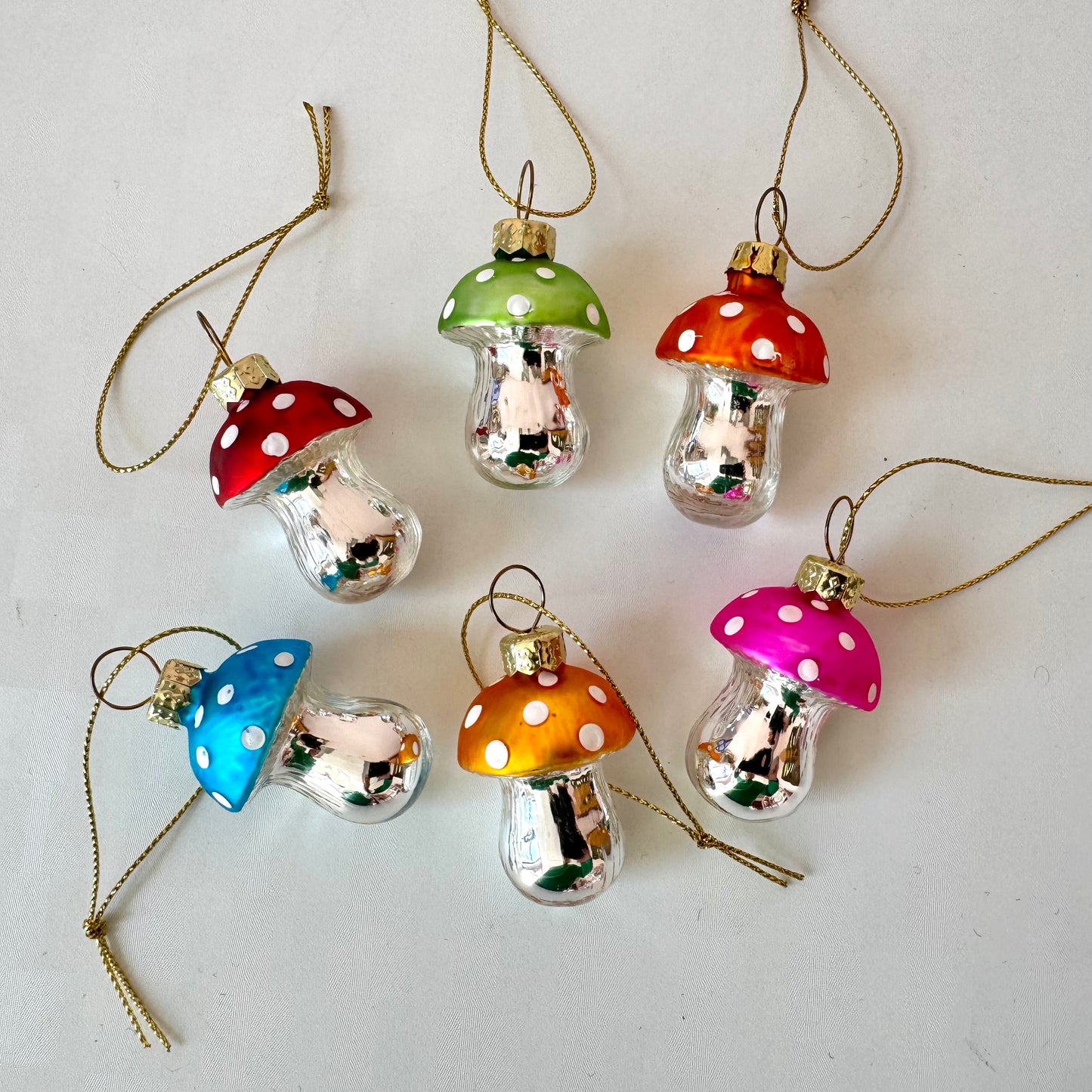 Colorful Mini Mushroom Ornament