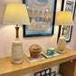 Vintage Mid-Century Ceramic and Walnut Lamp w/shade