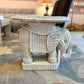 Vintage Wicker Elephant End Table