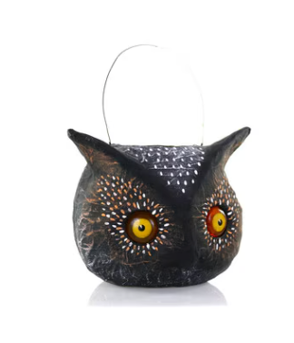 Vintage Inspired Owl Head Candy Bucket