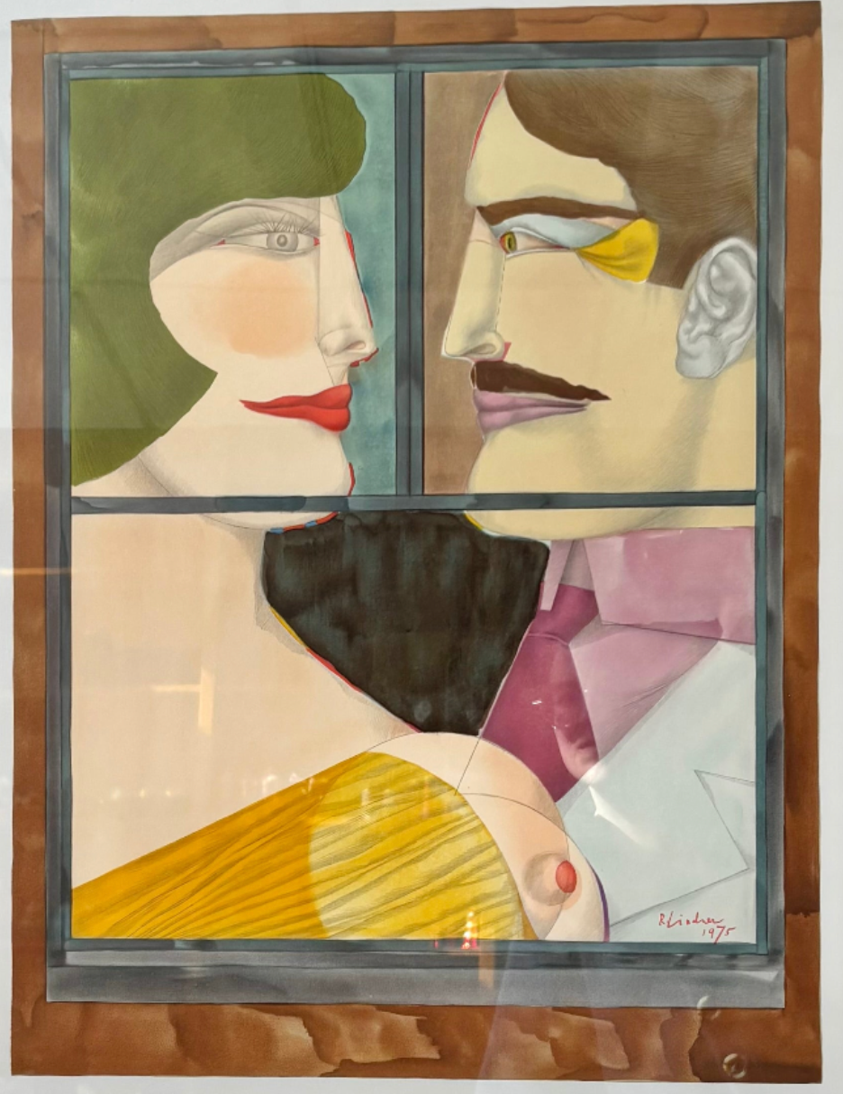 Vintage 1976 "An American Portrait" Framed Exhibition Poster