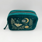 Velvet Embroidered Makeup Bag - Moth