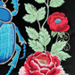 Velvet Embroidered Beetle Pillow by Myth & Thread