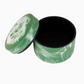 Chunky Circular Green Marbled Resin Box