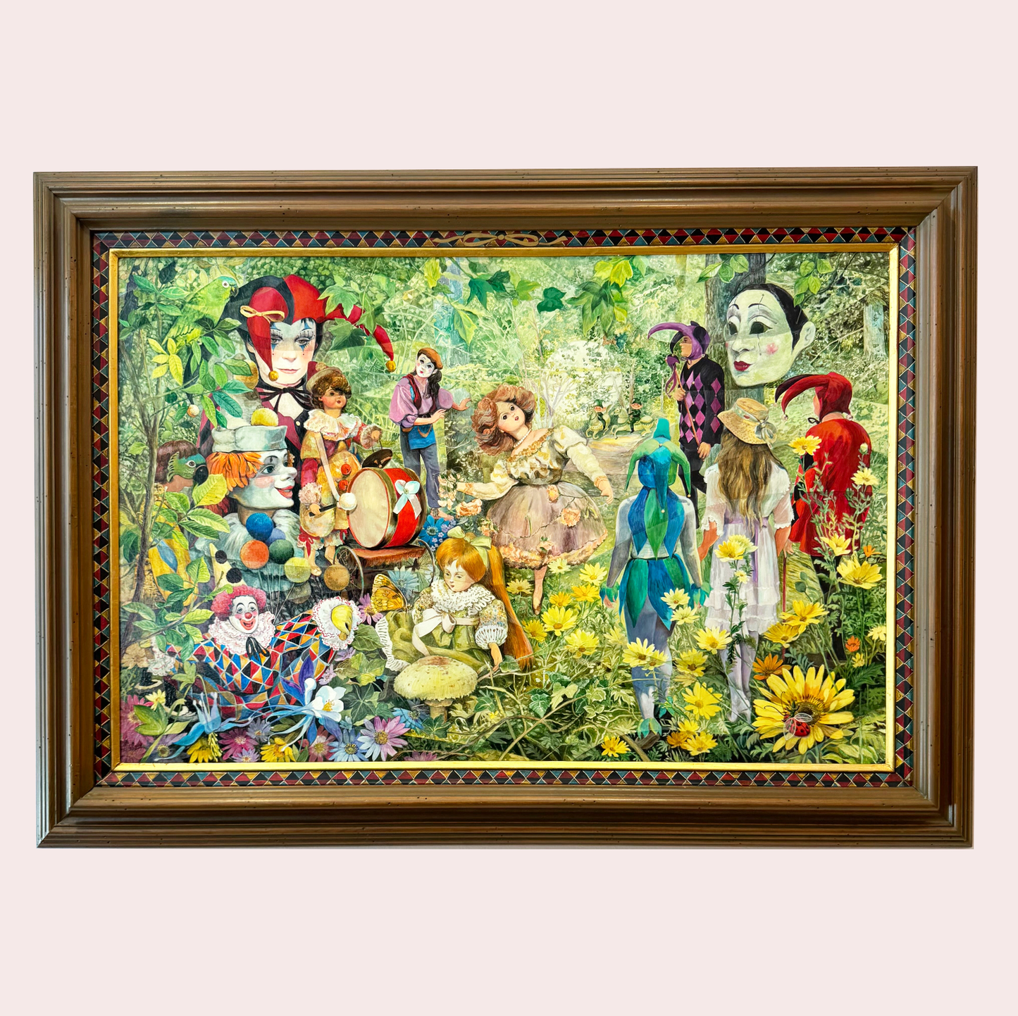 Vintage Original Framed "Summer Fantasy" 1982 Acrylic on Board Painting by Phyllis Londraville