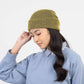 Rib Knit Beanie: Golden Olive Navy