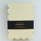 Scallop Edged Notepad | Chartreuse + Olive Edge