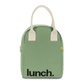 Zipper Lunch Bag - ‘Lunch’ Moss